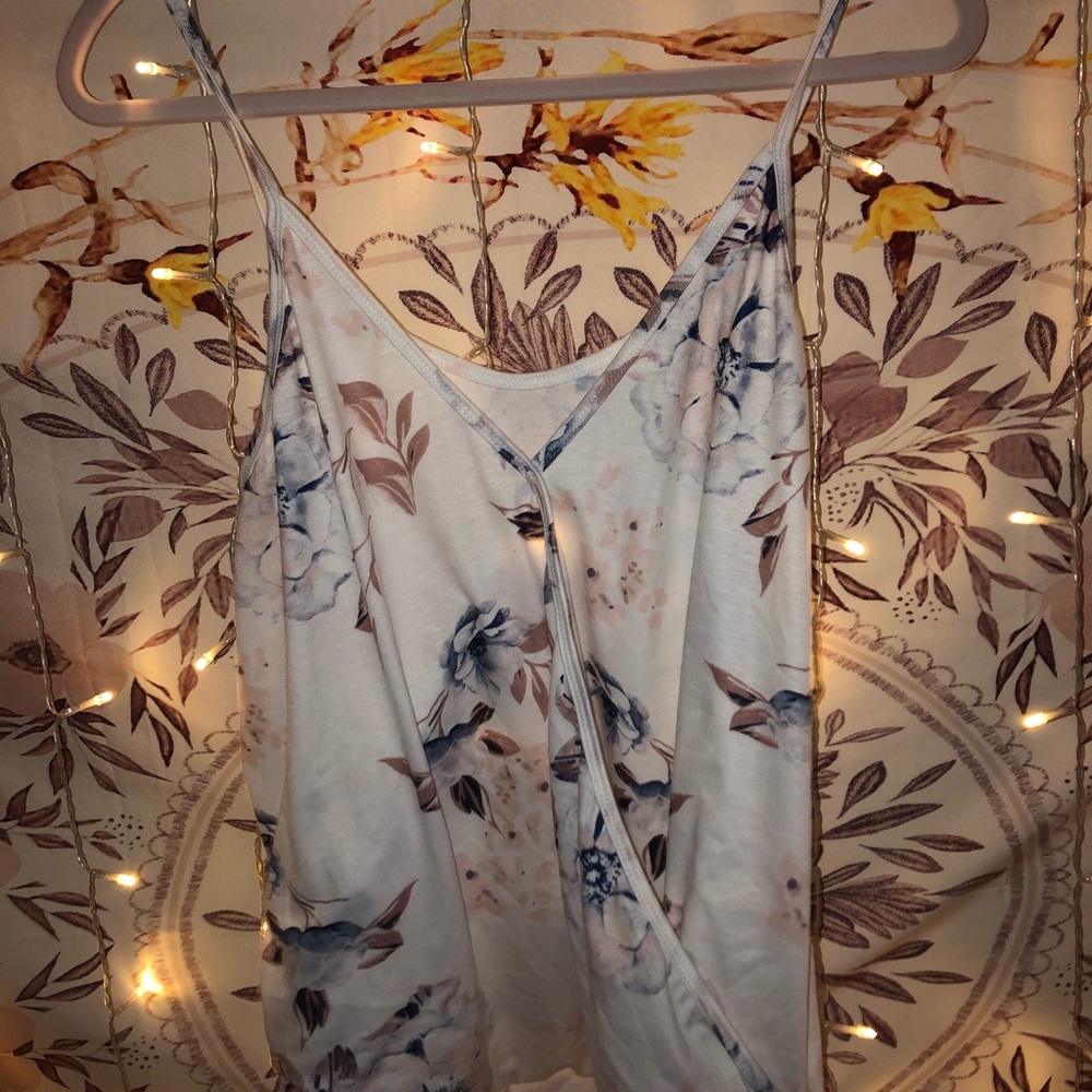 White floral tank top